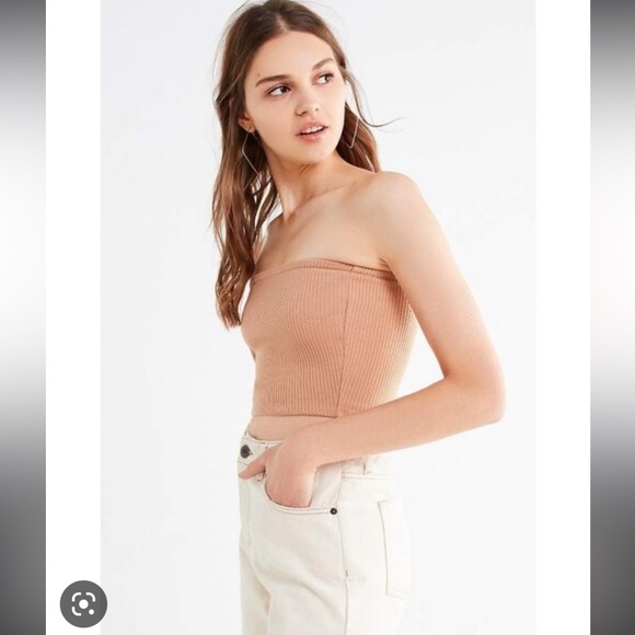 NWT Urban Outfitters Tan Strapless Top/ Tube Top - Picture 6 of 8